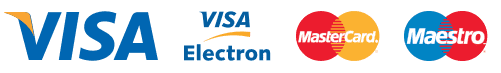 VISA, Visa Electron MasterCard Maestro American Exxpress